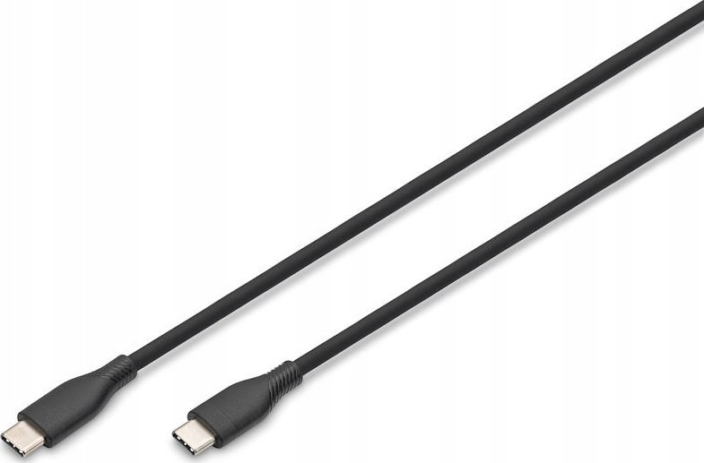 Kabllo Digitus USB C, silikon, 1m, e zezë