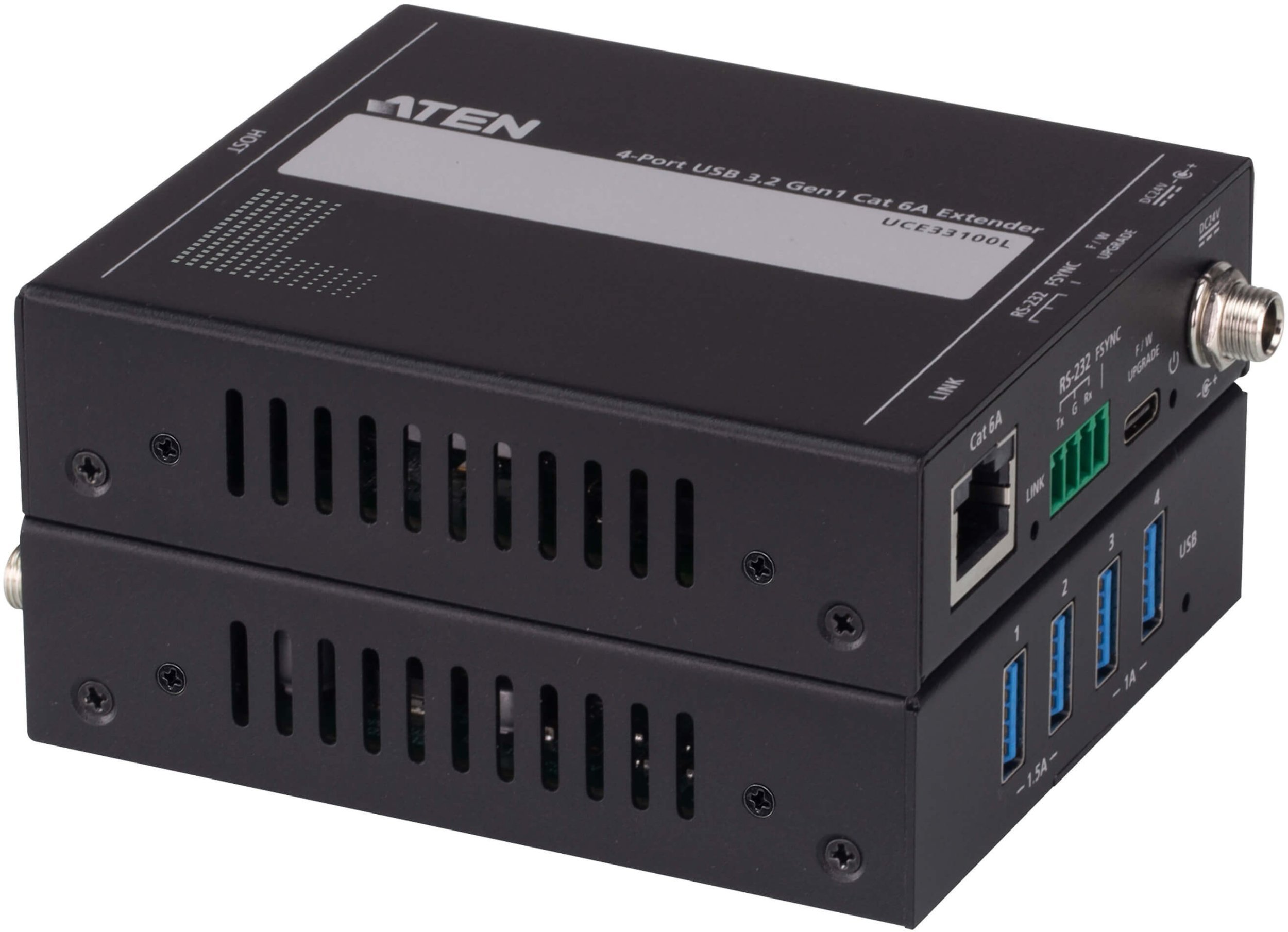 Zgjatës USB ATEN UCE33100, 4 porta USB 3.2, 100 m, i zi