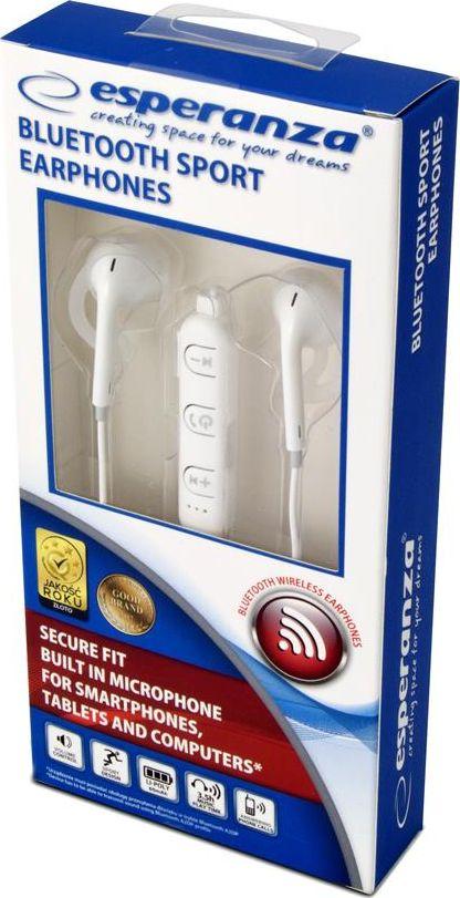 Kufje in ear Esperanza, Bluetooth, të bardha