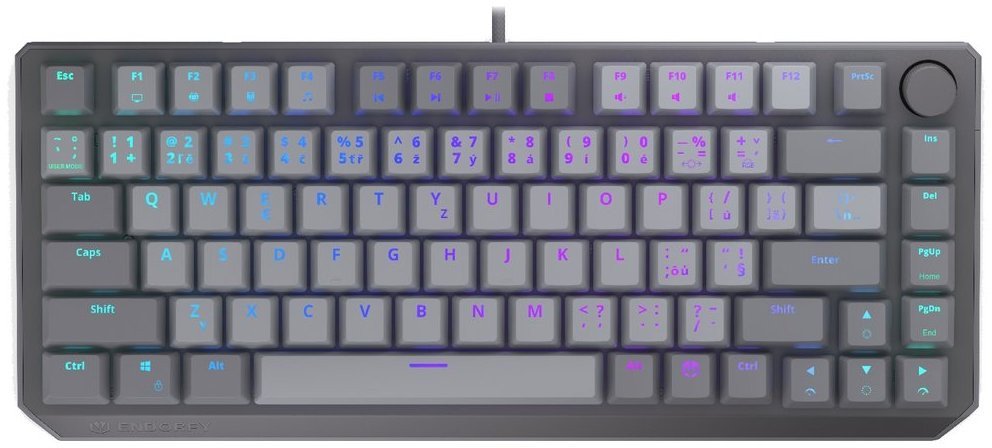 Tastierë gaming Endorfy Thock V2 75%, mekanike, ARGB, me kabllo USB