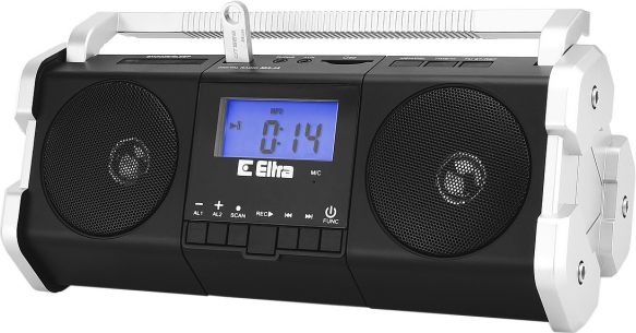 Radio me regjistrim digjital Eltra, kompakte, e zezë