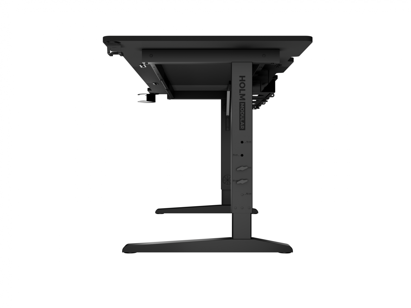 Tavolinë gaming Genesis Holm Modular 160, 160cm, ndriçim RGB, e zezë