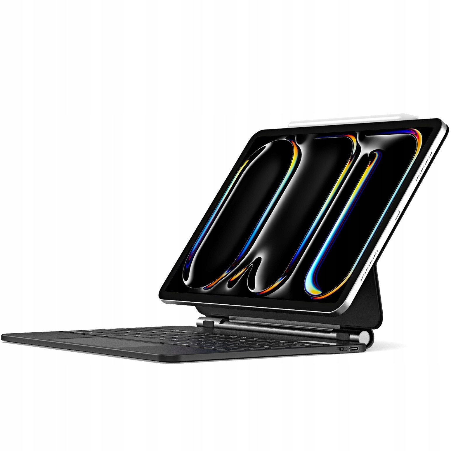 Mbulesë me tastierë Bluetooth Duxducis për iPad Pro 11" 5th Gen 2024, magnetike, e zezë