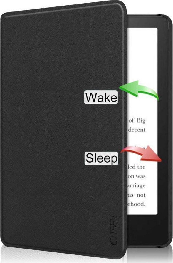 Mbulesë Tech-Protect Smartcase Kindle Paperwhite 6 Colorsoft Signature, funksion zgjim fjetje, e zezë
