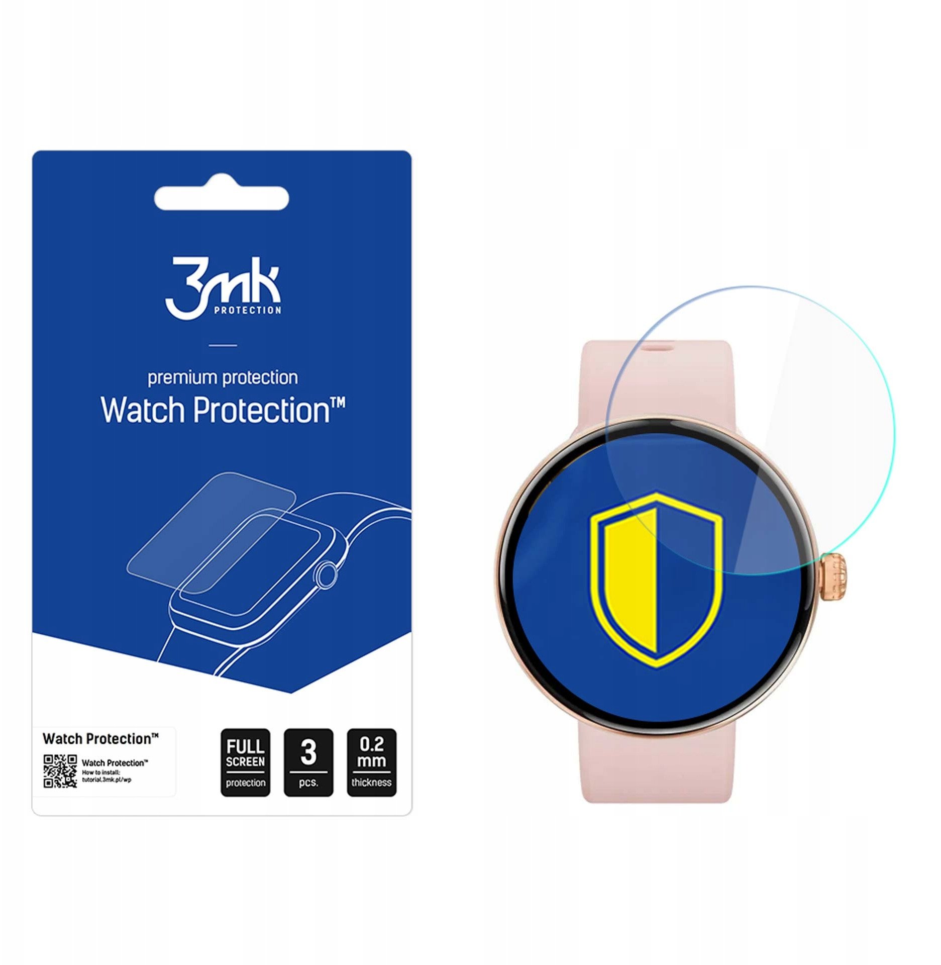 Folie mbrojtëse ekrani 3MK Watch Protection ARC për Xiaomi Redmi Watch 5, transparente