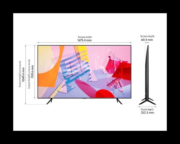 Televizor Samsung QE75Q60TAUXXH, 75", QLED, 4K UHD, i zi