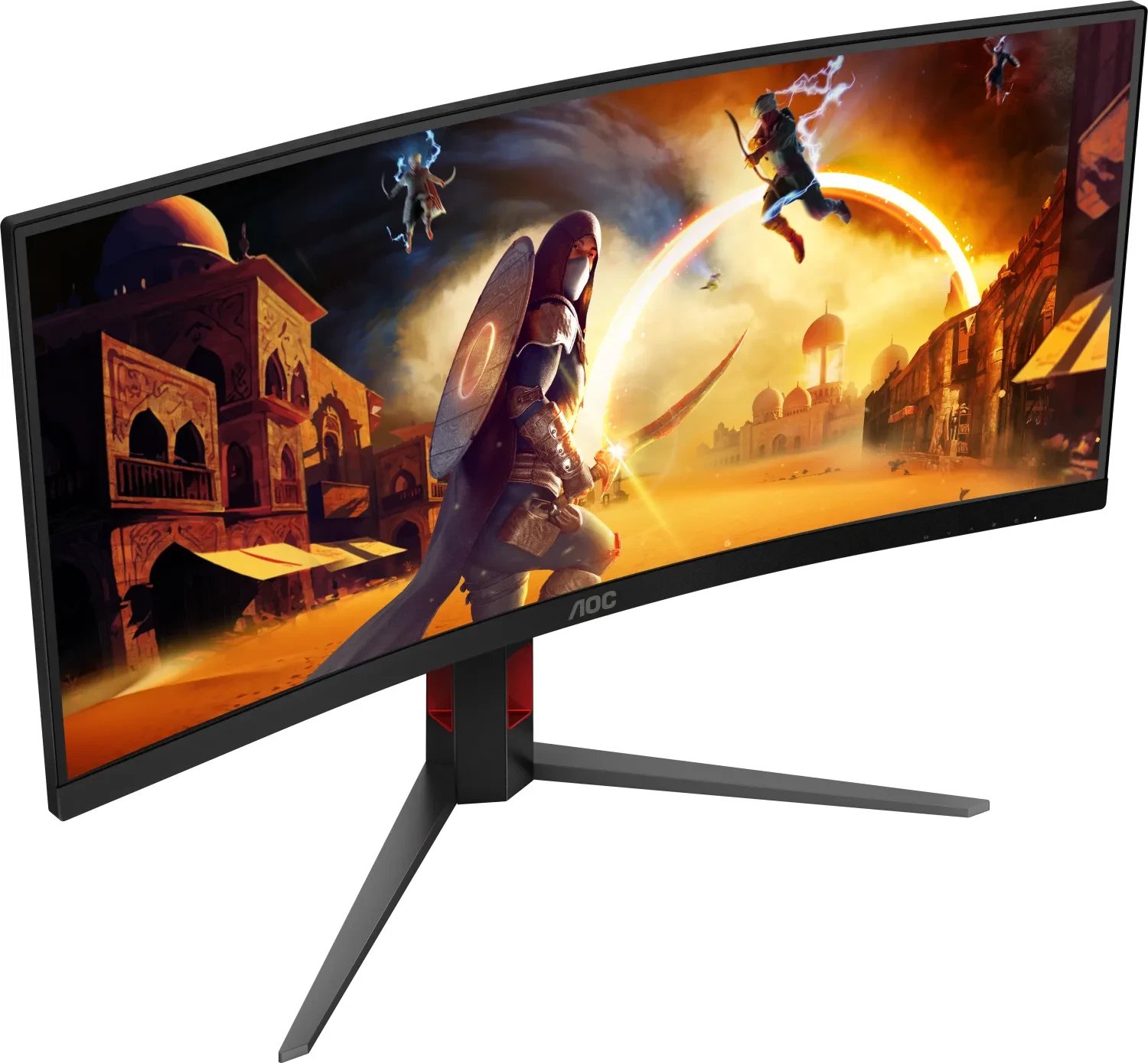 Monitor gaming AOC CU34G4, 34", Wide Quad HD, i lakuar, i zi