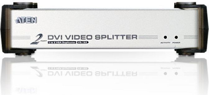 Splitter video Aten VS162, 2 porta DVI, me audio, gri
