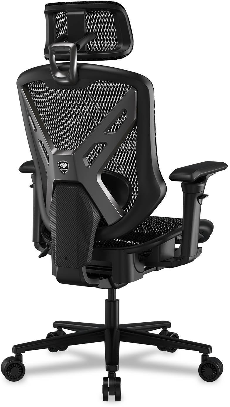 Karrige gaming Cougar Speeder, mekanizëm lëkundës, me mbështetëse koke, e zezë