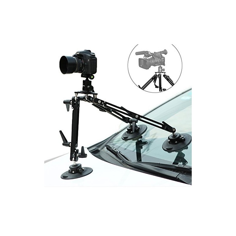 Car Triple Suction Cup Camera Mount