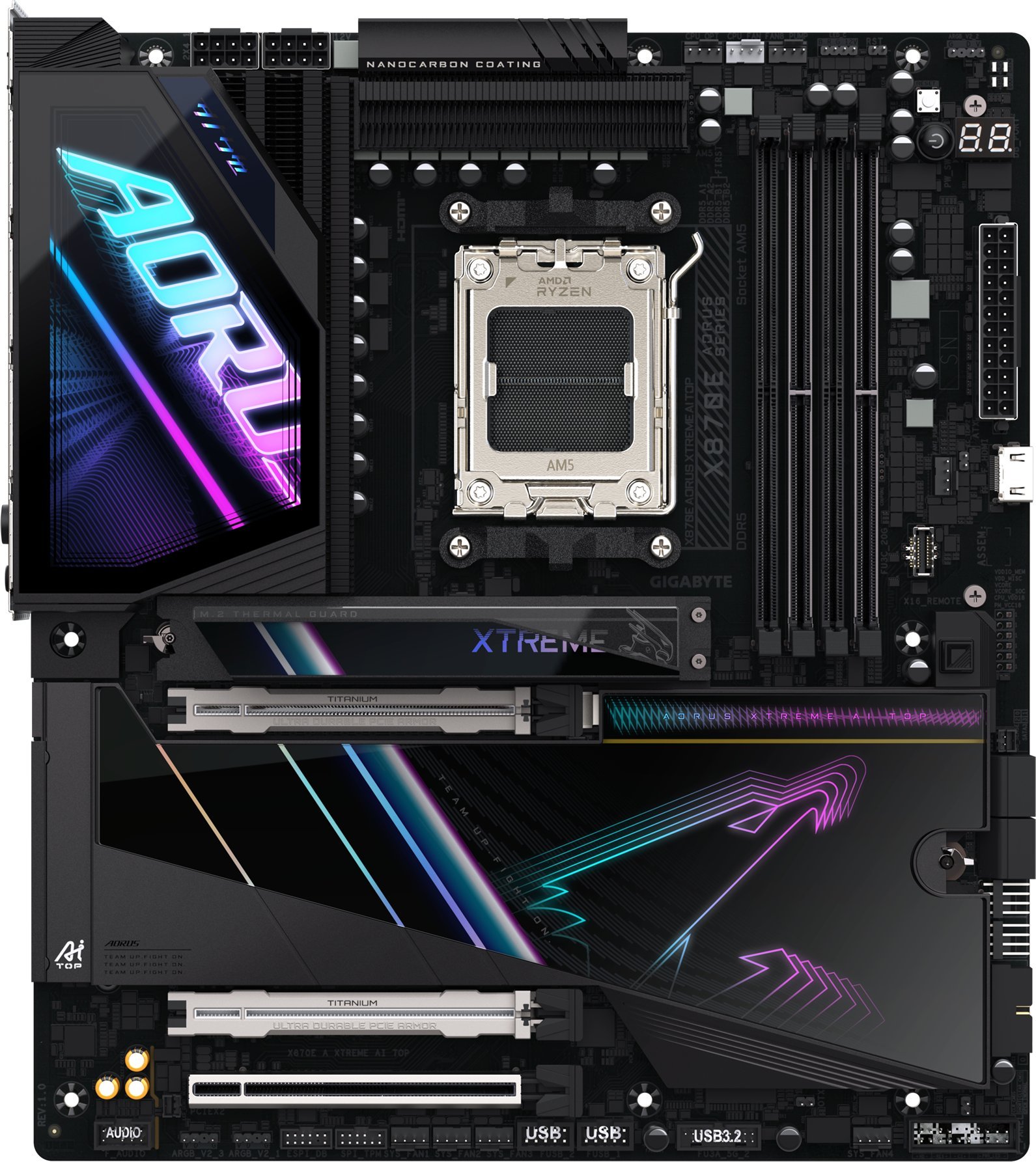 Pllake ame GIGABYTE X870E AORUS XTREME AI TOP, AMD Ryzen 9000, DDR5, PCIe 5.0 M.2