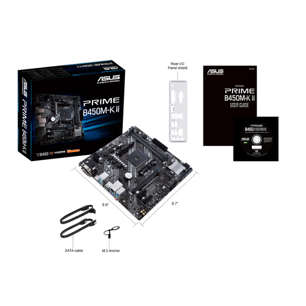 Pllakë amë ASUS Prime B450M-K II AMD B450 Socket AM4  micro ATX