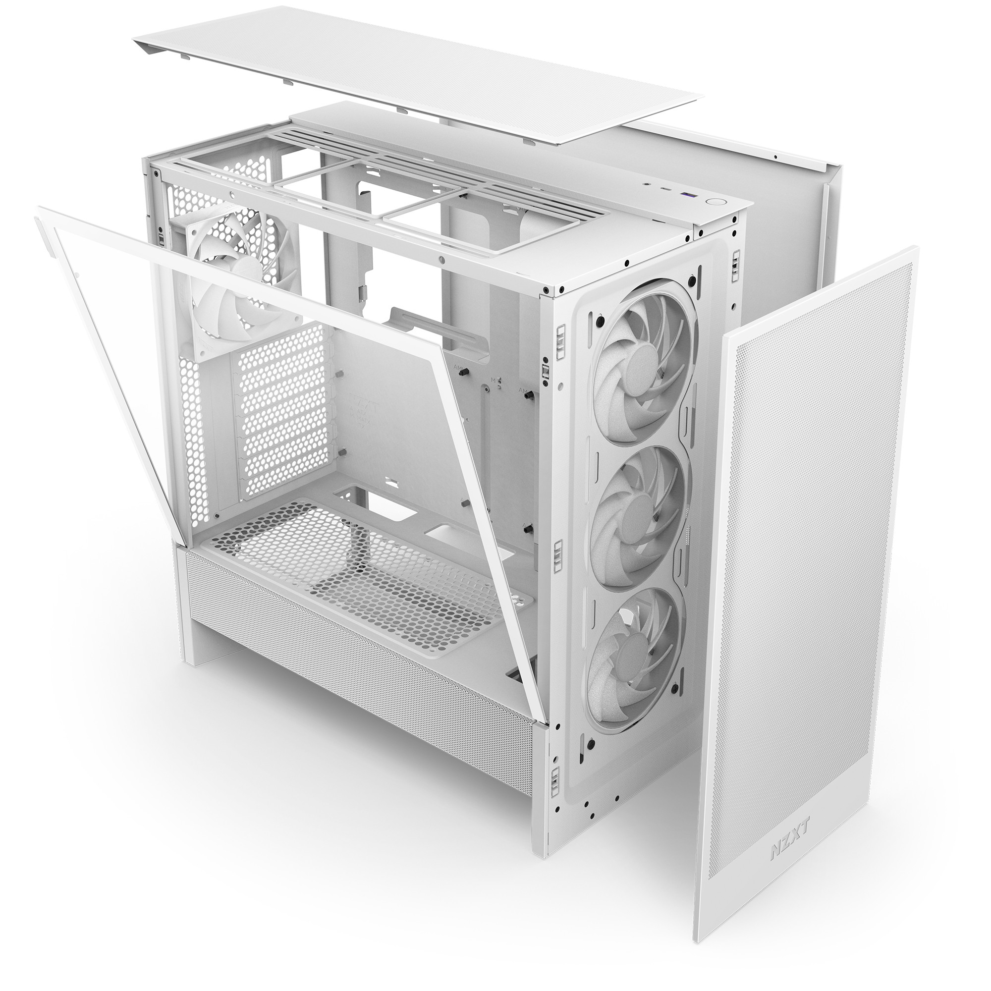 NZXT H5 Flow RGB (CC-H52FW-R1) - Kasë kompjuteri - e bardhë
