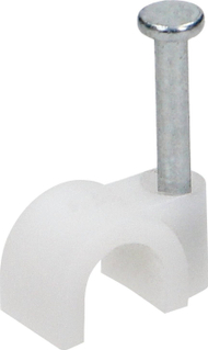 Mbajtëse kabllosh Orno Round, diametër 7 mm, set 100 copë, të bardha