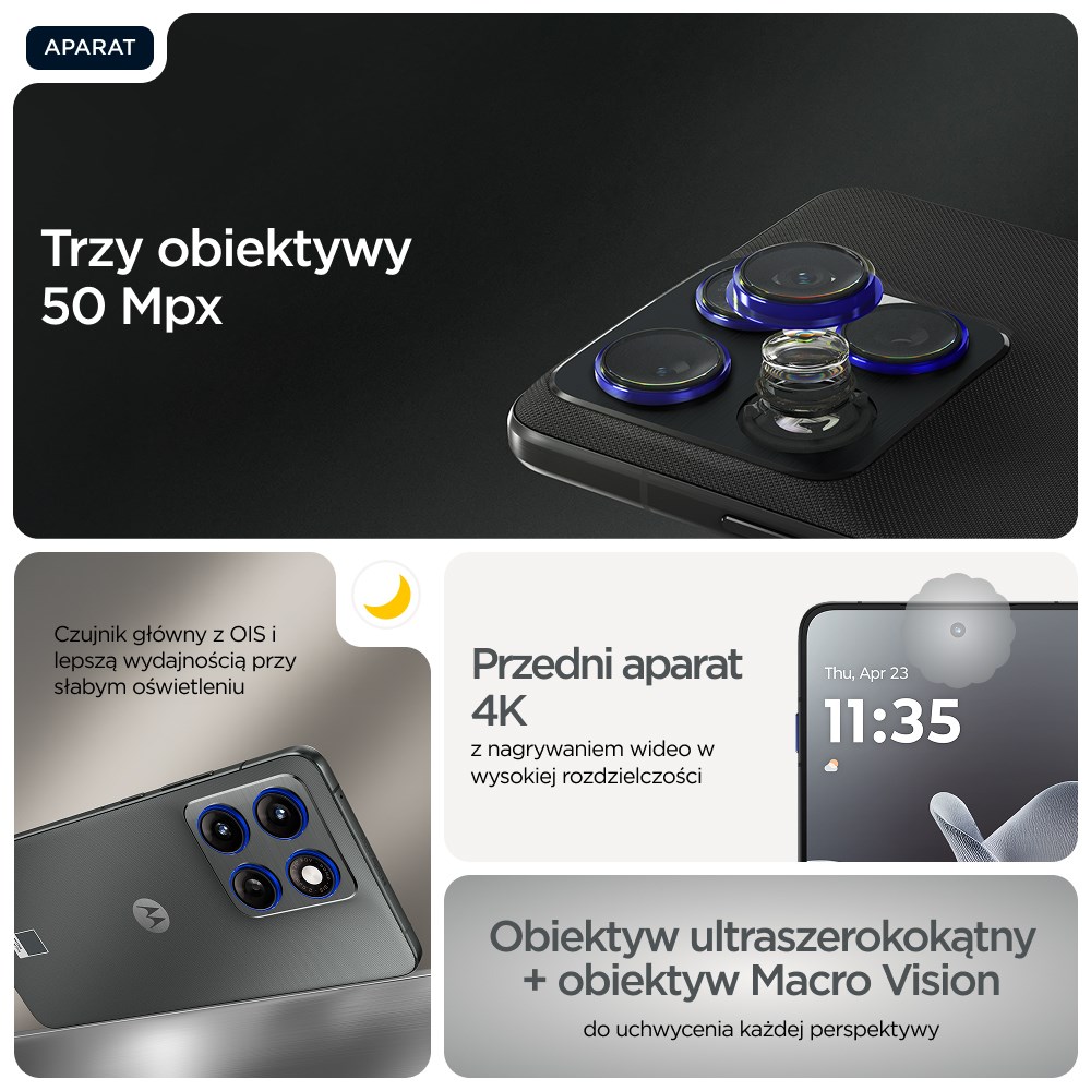 Telefoni Motorola Edge 70, 512GB, 12GB RAM, gri
