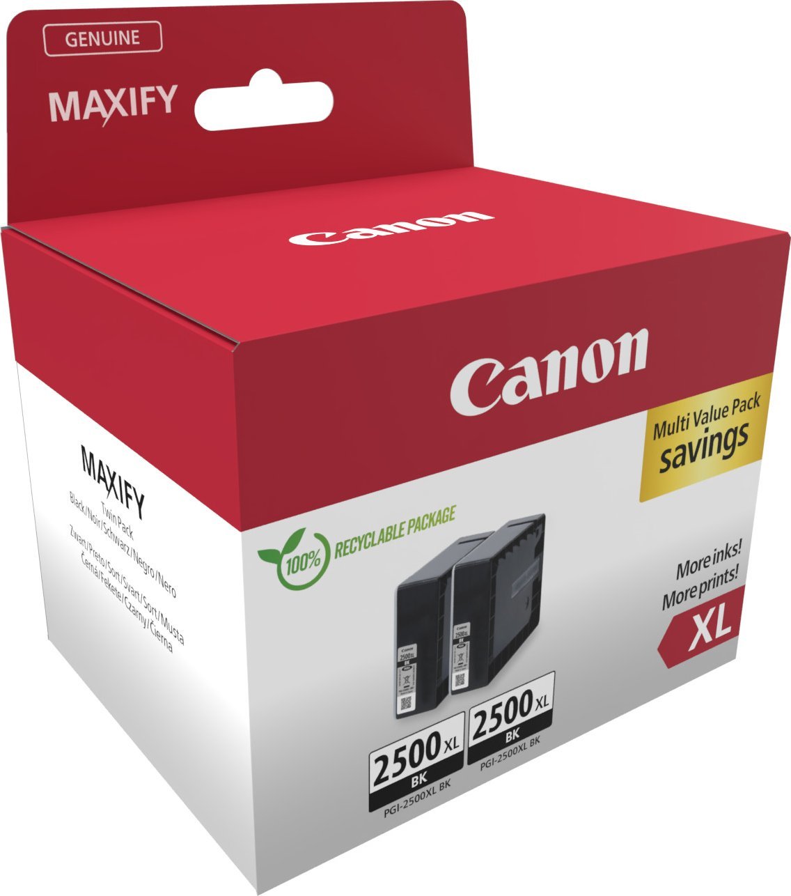Patronë boje Canon PGI-2500XL, set 2 copë, i zi