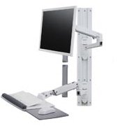Mbajtëse muri për monitor dhe tastierë Ergotron LX, sistem fleksibël, pa mbajtëse CPU, e bardhë