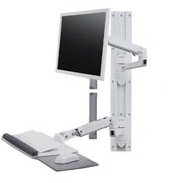 Mbajtëse muri për monitor dhe tastierë Ergotron LX, sistem fleksibël, pa mbajtëse CPU, e bardhë