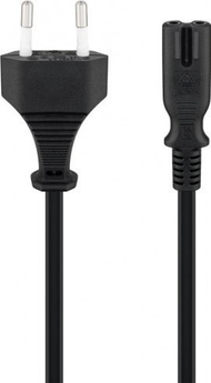 Kabllo rryme Wentronic Goobay 97359, 0.5 m, prizë Euro CEE 7/16 në C7, e zezë