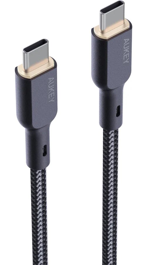 Kabllo Aukey, USB C / USB C, 1.8 m, e zezë