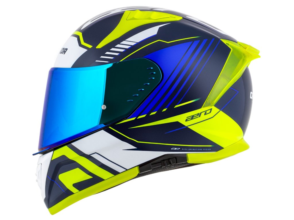 Kaskë moto Cassida Aero Drome, full face, polikarbonat, e zezë
