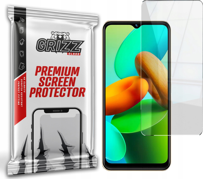 Mbrojtës ekrani GrizzGlass HybridGlass për Vivo Y02t, xham hibrid, transparnet