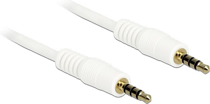 Kabllo Delock Mini Jack 3.5mm - 3.5mm, 0.5 m, e bardhë (83439)