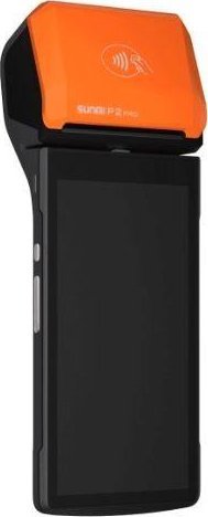 Terminal POS Sunmi P2 A9 Go, 2GB 16GB, NFC WiFi Lexues barkodi, portokalli e zezë