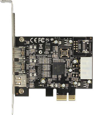 Kartë kontrolluese Delock 89153 PCIe x1, 2x FireWire 800, 1x FireWire 400