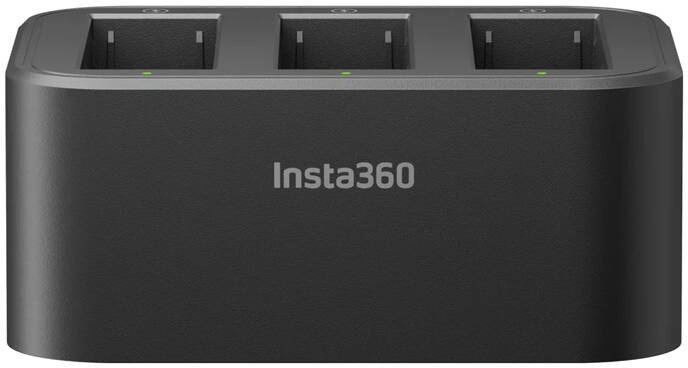 Karikues me shpejtësi Insta360 Ace Pro Ace Pro 2 Fast Charge Hub, për bateri kamerash, i zi