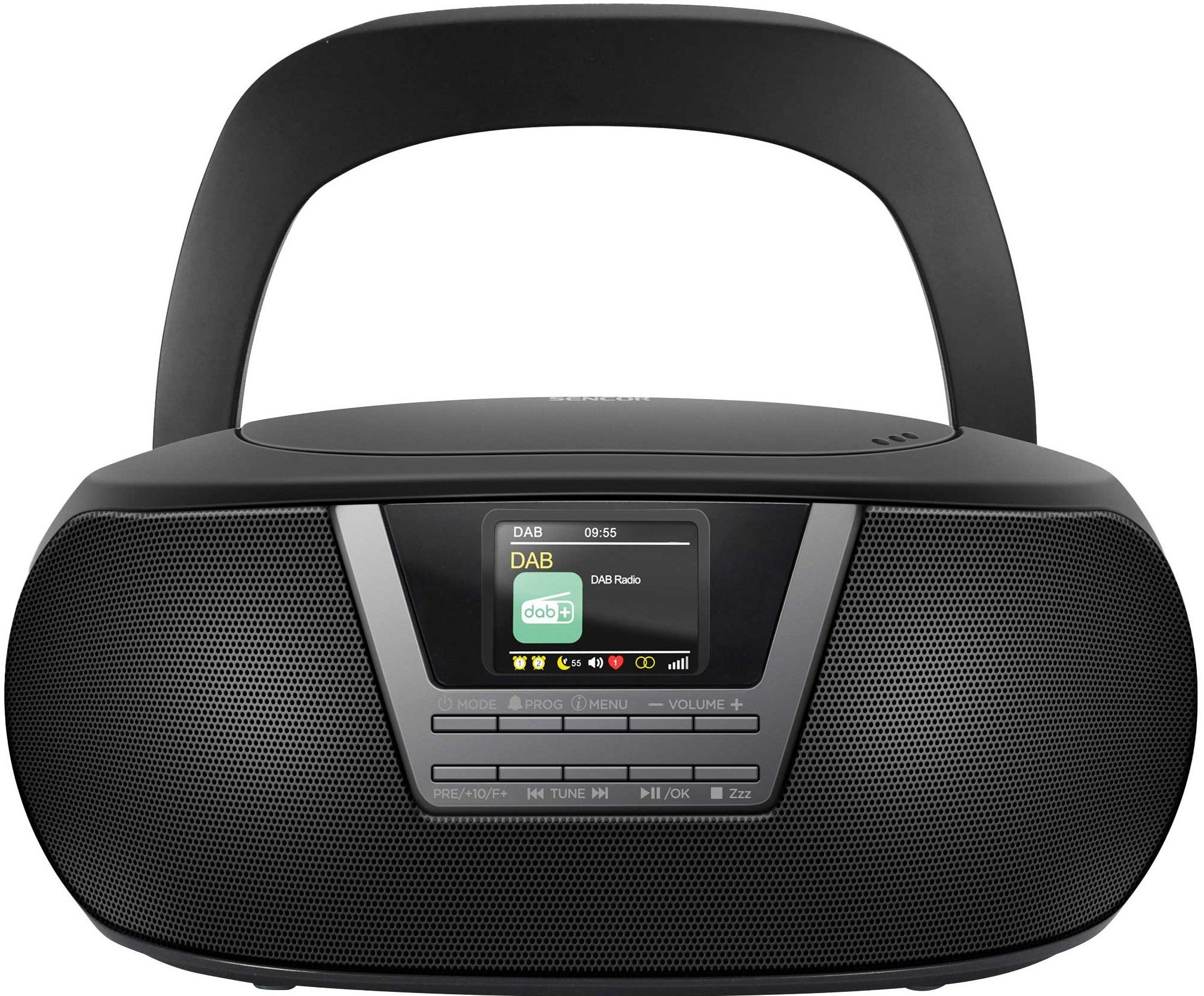 Radio portative Sencor SPT 6200DB, FM DAB+, CD USB Bluetooth, e zezë