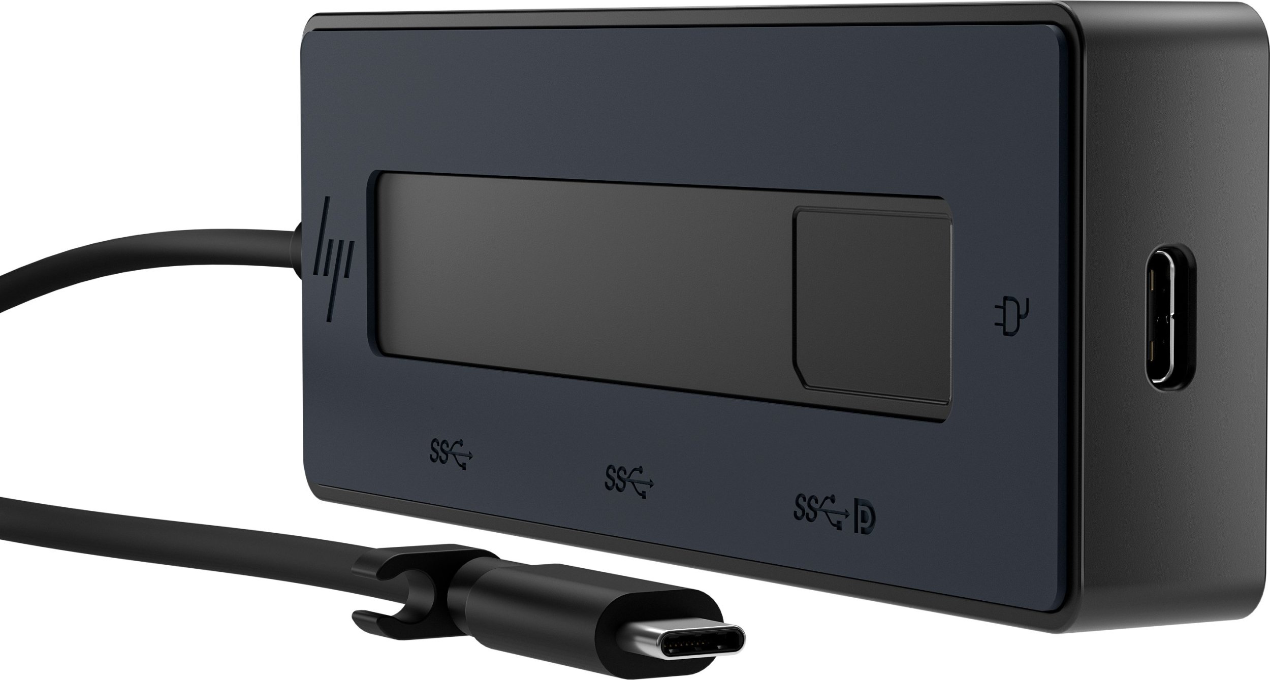 Hub USB C HP 4K Multiport, mbështetje video 4K, portë karikimi, gri
