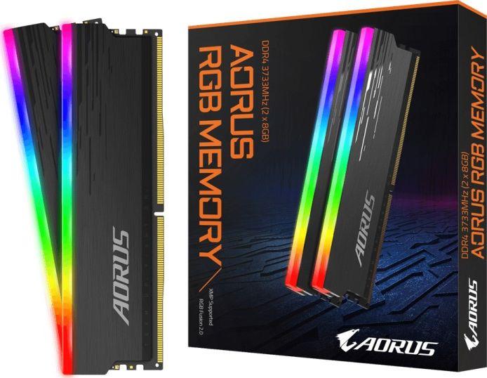 Memorie Gigabyte AORUS RGB, DDR4, 16 GB, 3733 MHz, CL19, GP-ARS16G37