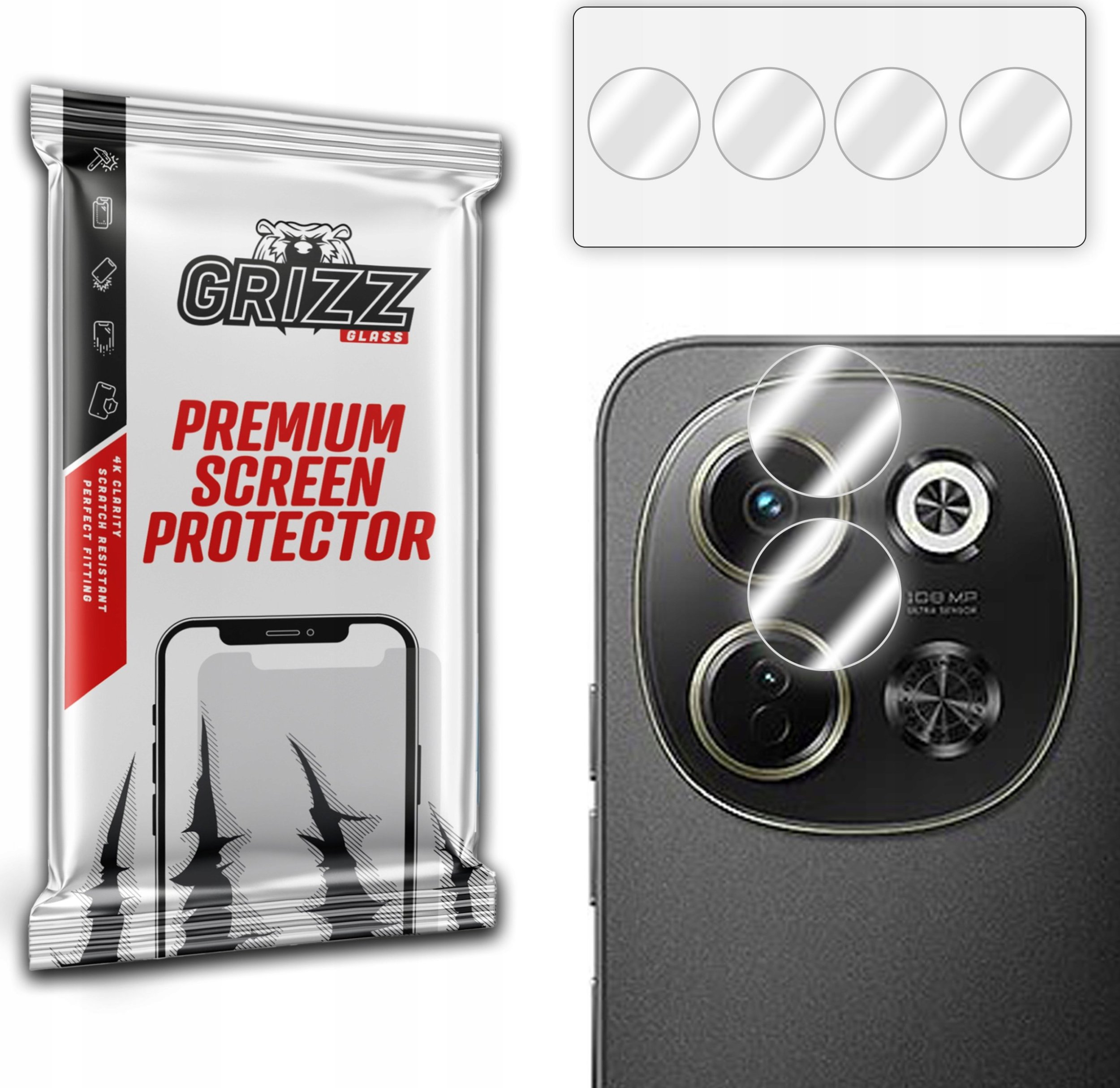 Xham mbrojtës kamerë 2 pack Hybrid për Tecno Pova 6 Neo 5G, transparent