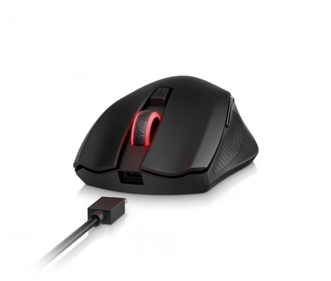 Maus lojërash HP OMEN Vector, 16000 dpi, pa tela dhe me kabllo, i zi