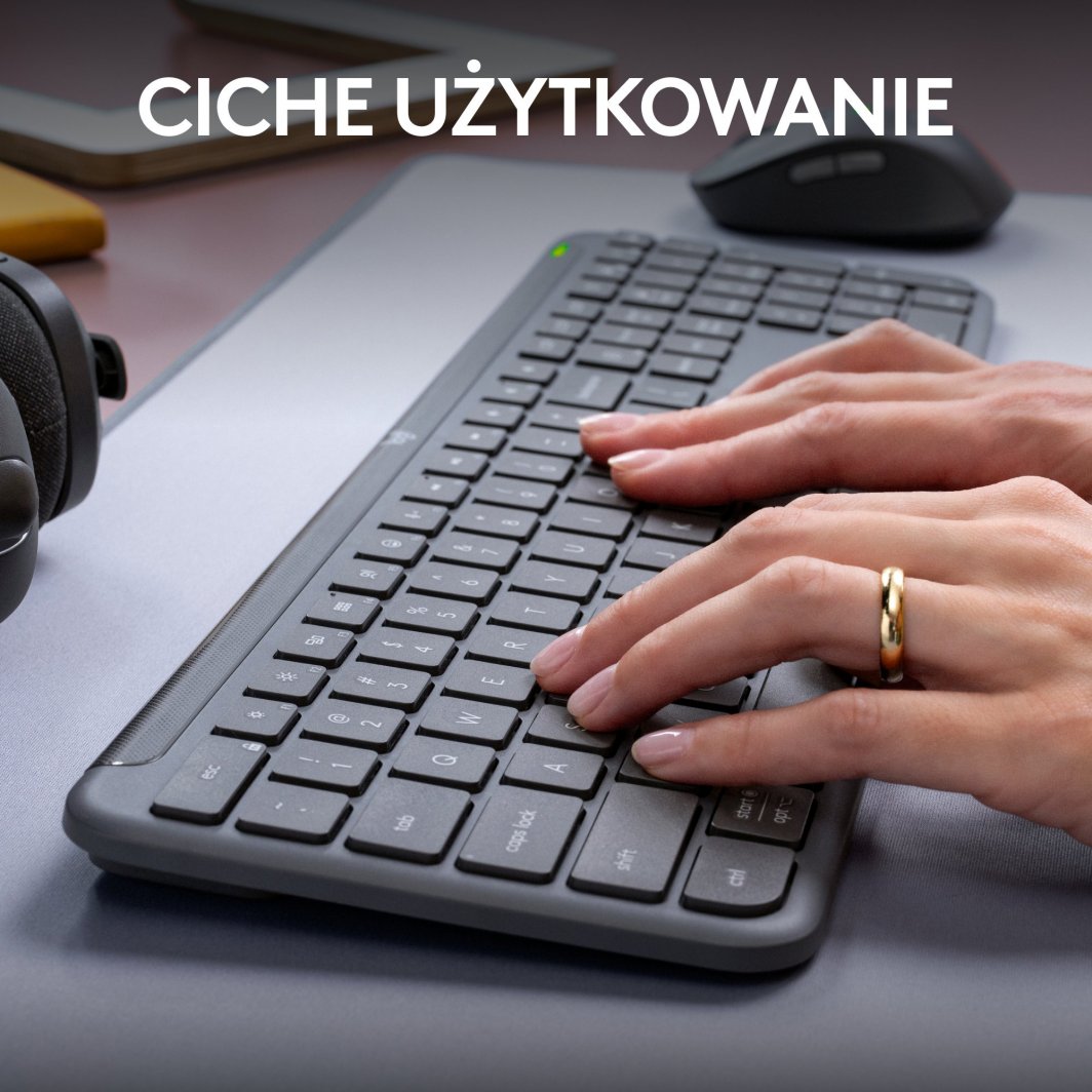 Set tastierë dhe maus Logitech Signature Slim MK950, i hirtë