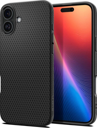 Mbulesë telefoni Spigen Liquid Air për iPhone 16, matte, e zezë