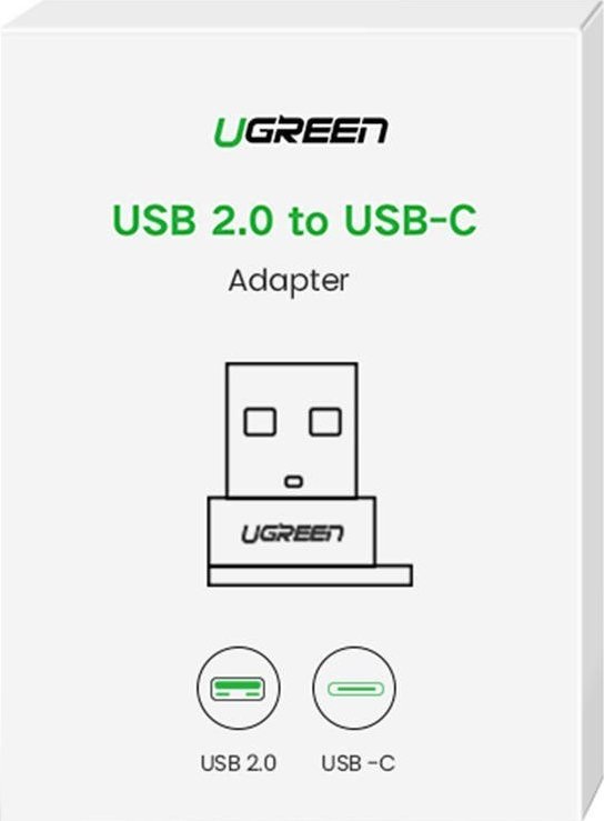 Adapter USB Ugreen, USB C në USB A 2.0, 3A, i zi