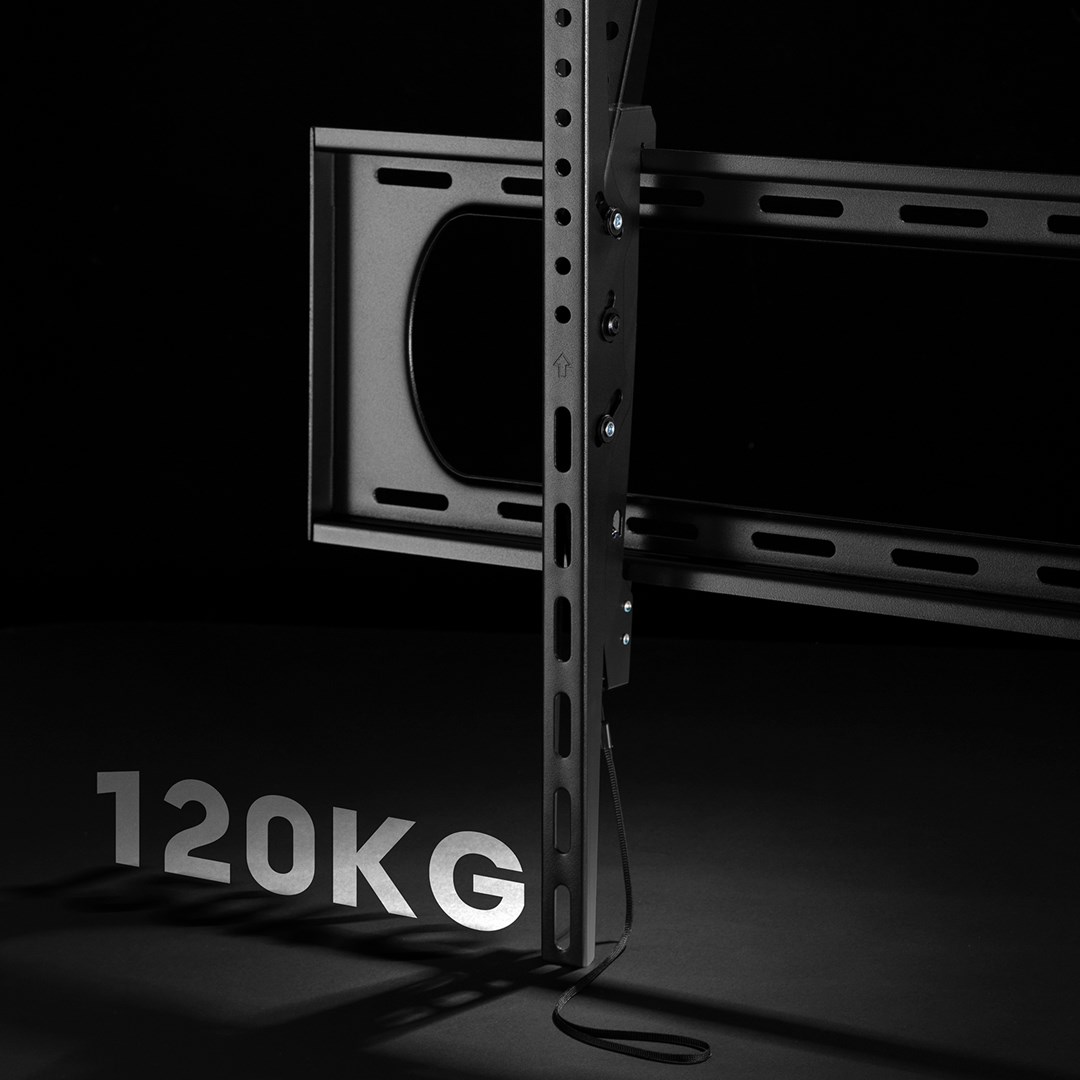 Mbajtëse muri për TV Maclean MC-750N, 60-120", VESA 900x600, 120kg, e zezë