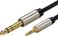 Kabllo audio Ugreen AV127, Jack 3.5mm në Jack 6.3mm, 3 m, e argjendtë