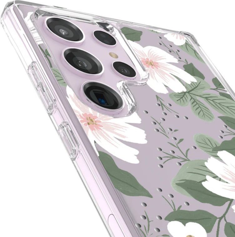 Mbulesë telefoni Rifle Paper Co Clear, Samsung Galaxy S23 Ultra, dizajn Willow, transparente