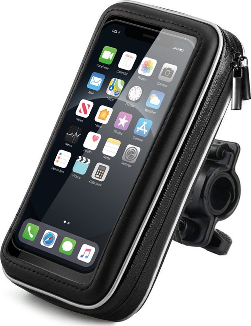 Mbajtëse telefoni Wozinsky WBHBK7, për biçikletë motorr dhe trotinet, me këllëf të mbyllur, e zezë