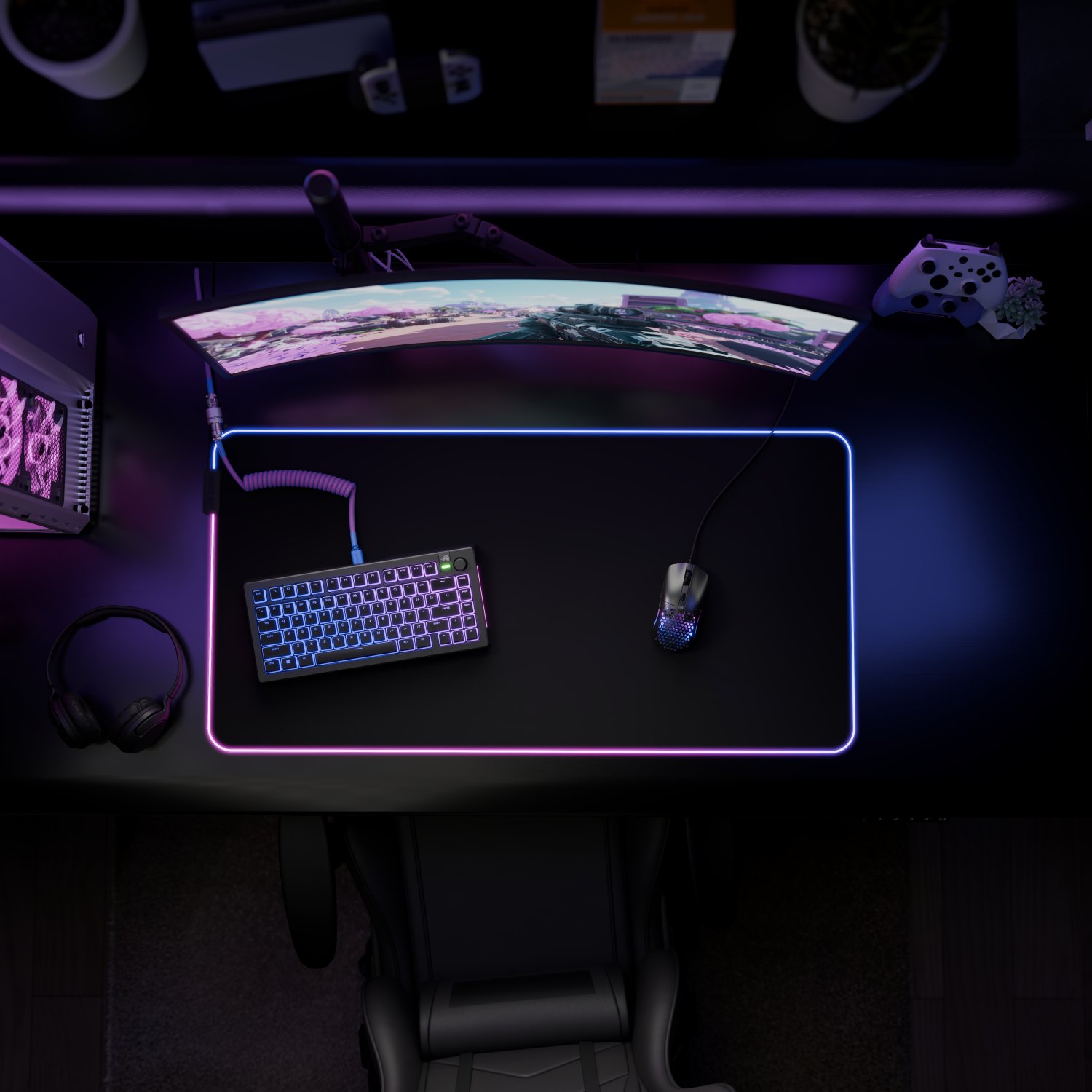Mousepad gaming Glorious G-LED 2 XXL, RGB, i zi