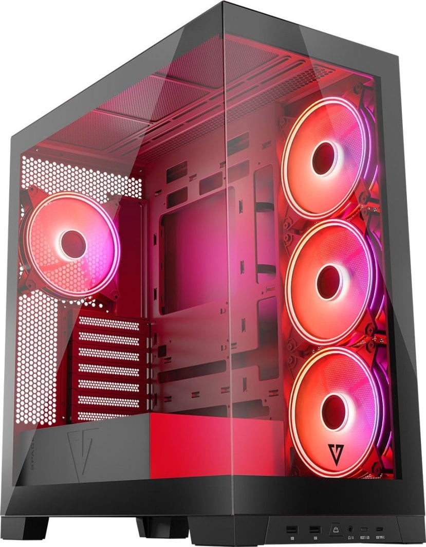 Kuti kompjuteri Modecom Volcano Space Apex ARGB, ATX, 4 ventilatorë 140mm, e zezë