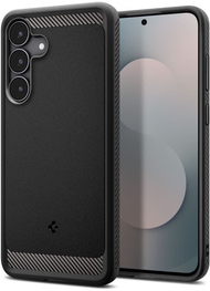 Mbulesë telefoni Spigen Rugged Armor Samsung Galaxy S25 FE, silikon, e zezë