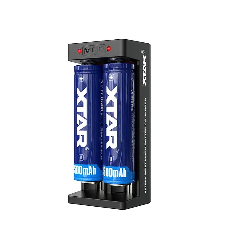 Karikues baterish XTAR MC2, USB-C, 2 slote, i zi