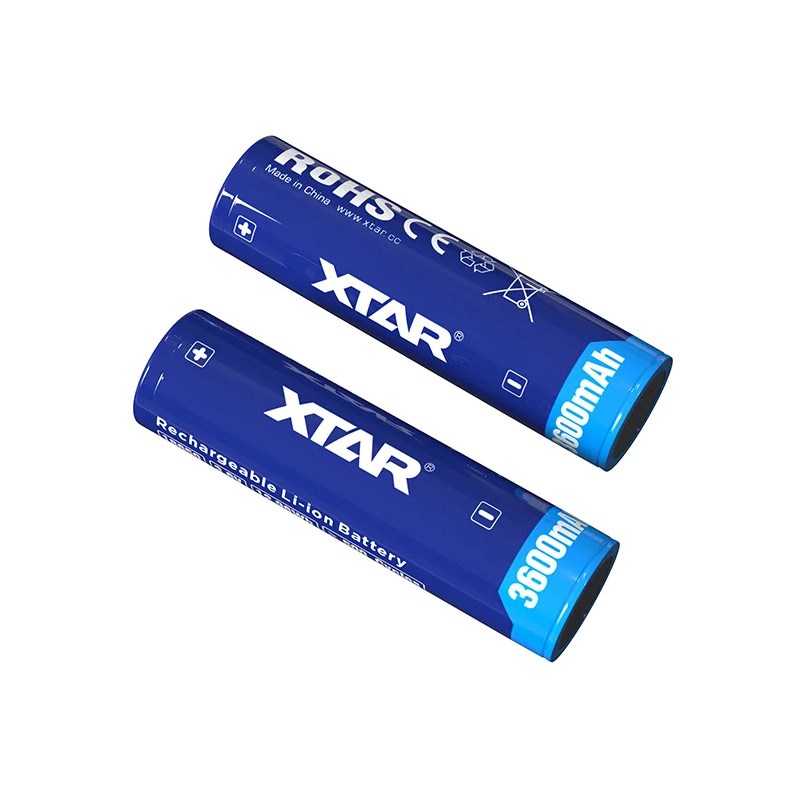Bateri rikarikueshme XTAR 18650, 3600mAh, 3.6V Li ion, blu