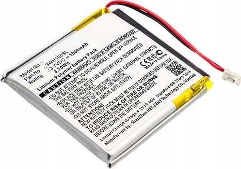 Bateri Li Polymer për kufje Sony, 3.7V, 1000mAh, e zezë