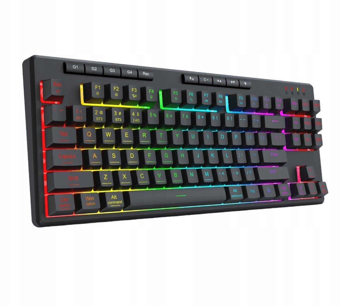 Tastierë gaming Redragon K516 PRO Shiva TKL, wireless, RGB, e zezë