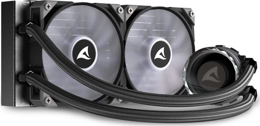 Ftohës uji për procesor Sharkoon S80 RGB, radiator 240 mm, PWM, me ndriçim RGB